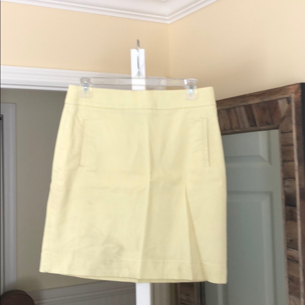 Pale Yellow J. Crew skirt